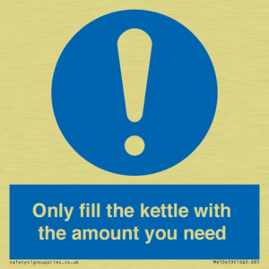 Only fill the kettle with the amount you need